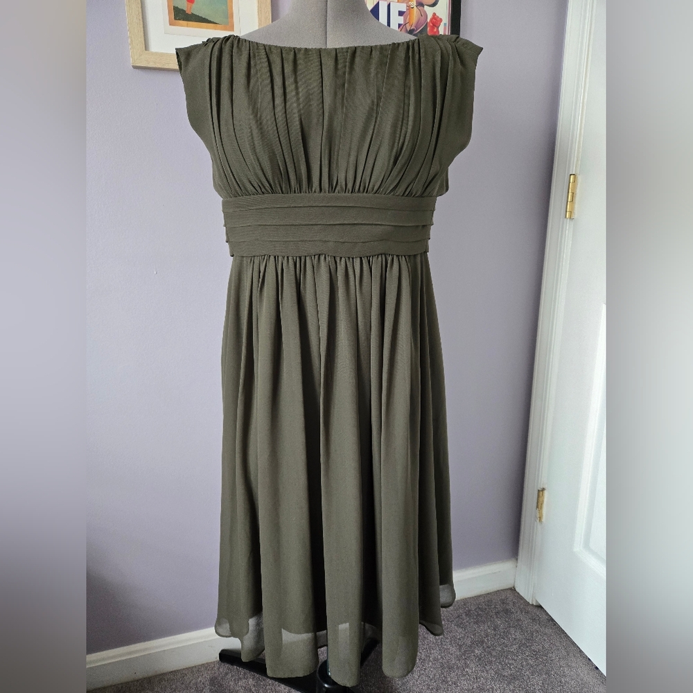 BCBG Olive Green Dress